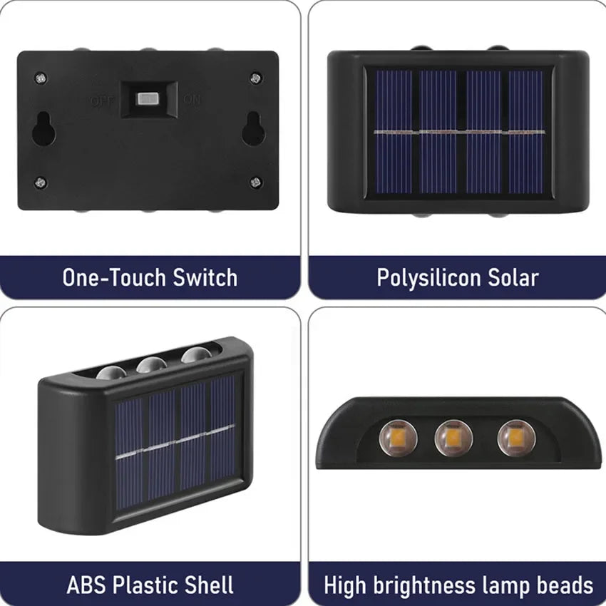 AmberGlow Solar Wall Lamp