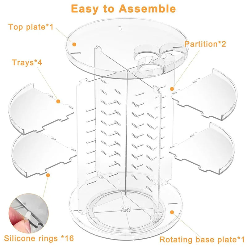 GlamSpin – 360° Rotating Makeup & Cosmetic Organizer