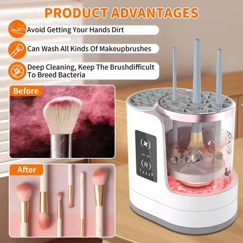 CleanMuse – Automatic Makeup Brush Washer + Dryer 💖