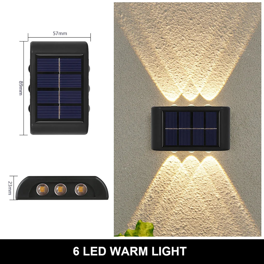 AmberGlow Solar Wall Lamp