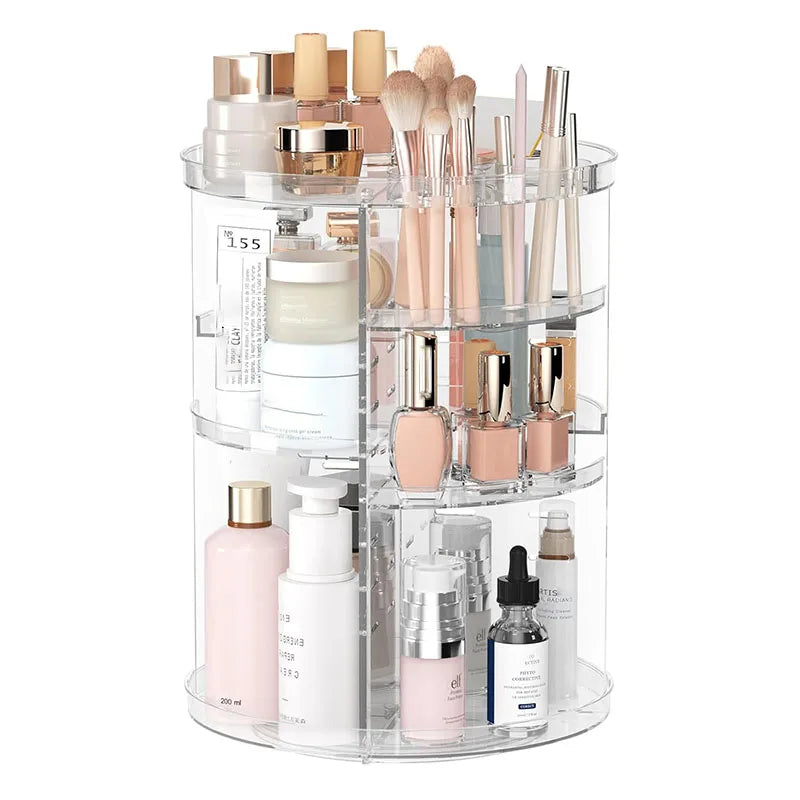 GlamSpin – 360° Rotating Makeup & Cosmetic Organizer