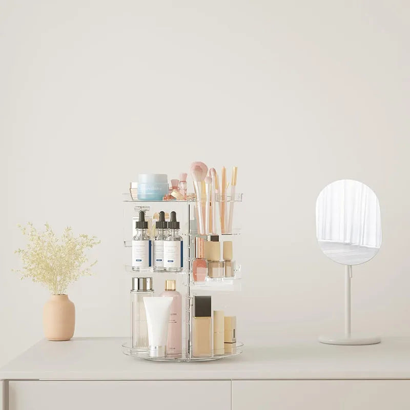 GlamSpin – 360° Rotating Makeup & Cosmetic Organizer
