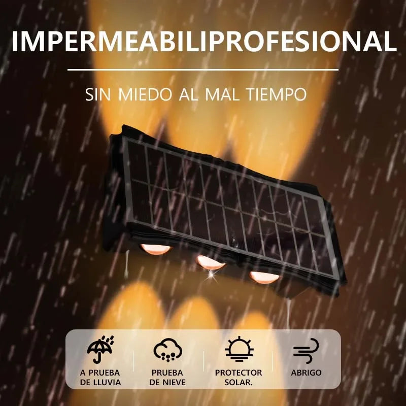 AmberGlow Solar Wall Lamp