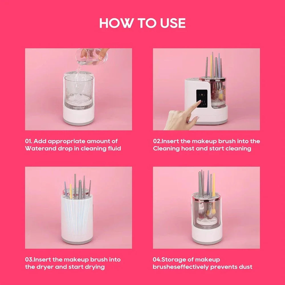 CleanMuse – Automatic Makeup Brush Washer + Dryer 💖