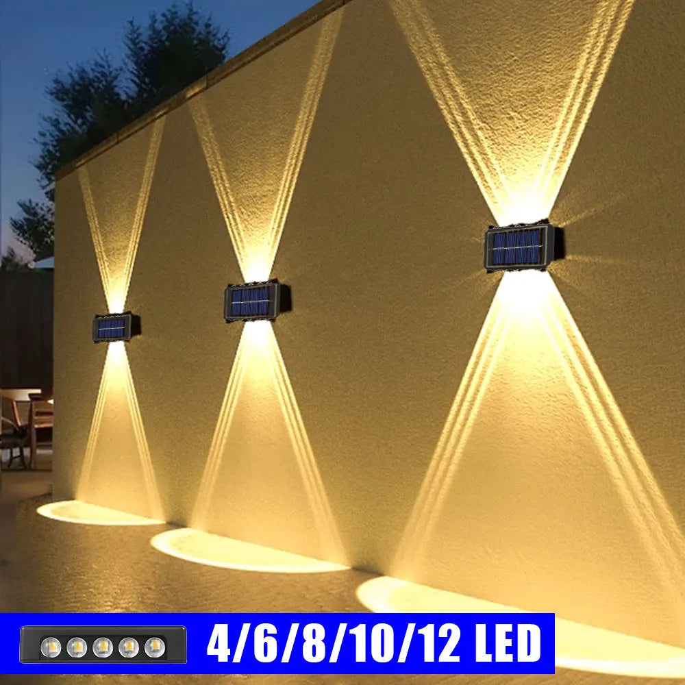 AmberGlow Solar Wall Lamp