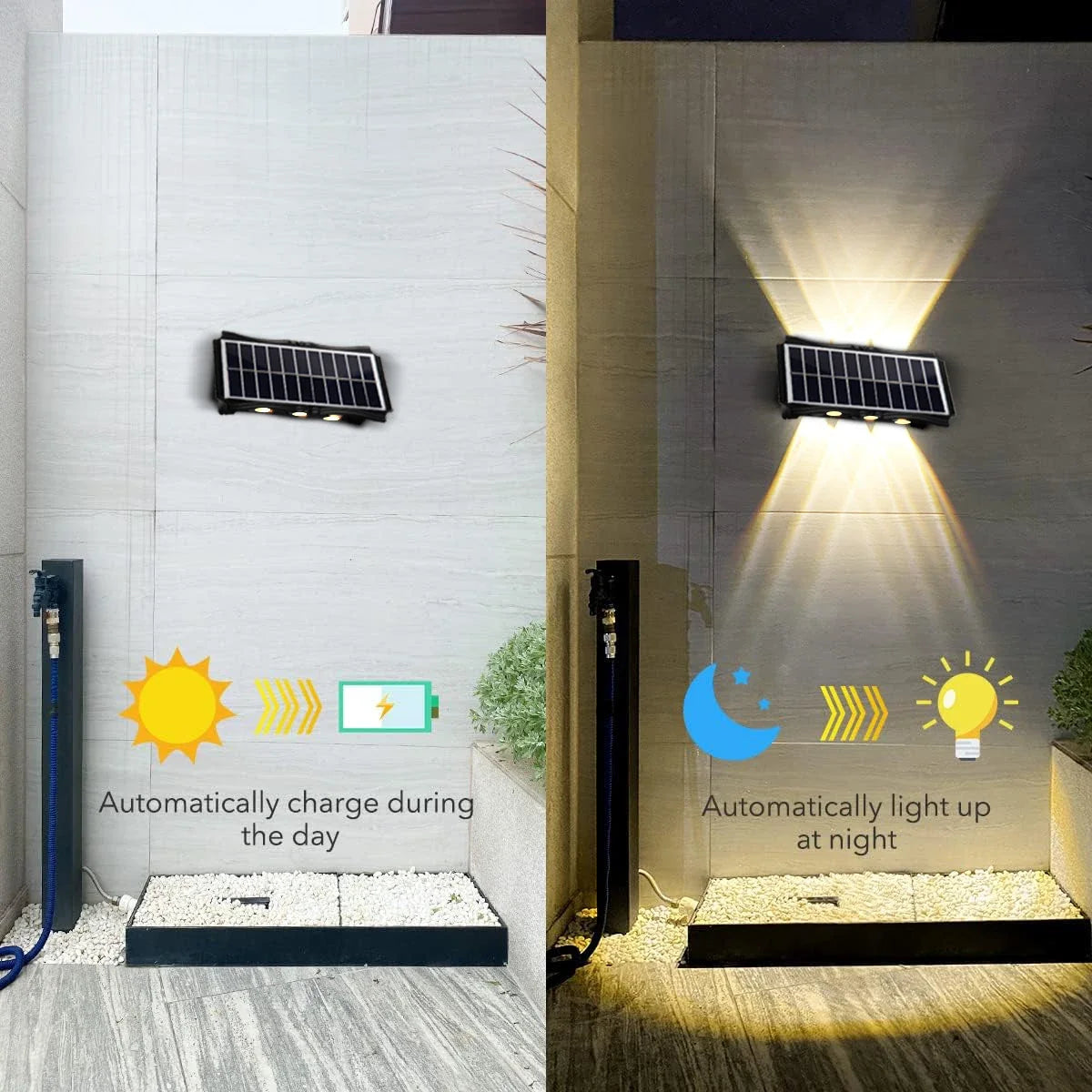 AmberGlow Solar Wall Lamp