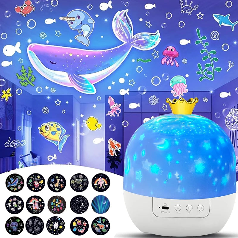 Rotating Star Projector Lamp for Kids’ Bedrooms & Gifts